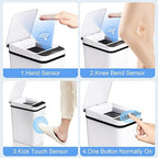 Bathroom Automatic Trash Can 3 Pack 2.2 Gallon Motion Sensor Touchless Small - Image 5