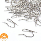 1.2 Inches Curtain Hooks, Sopito 58pcs Metal Drapery Pin and Hook - Image 7