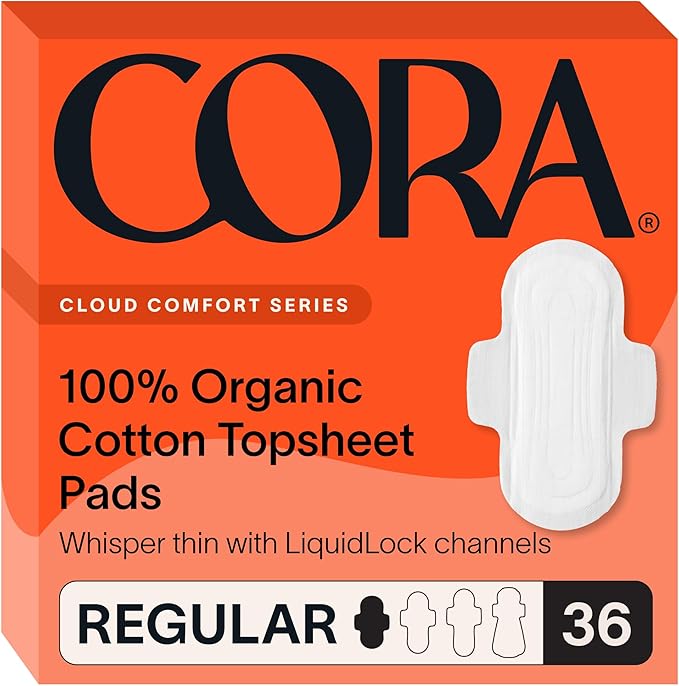Cora 100% Organic Cotton Topsheet Pads by Cora