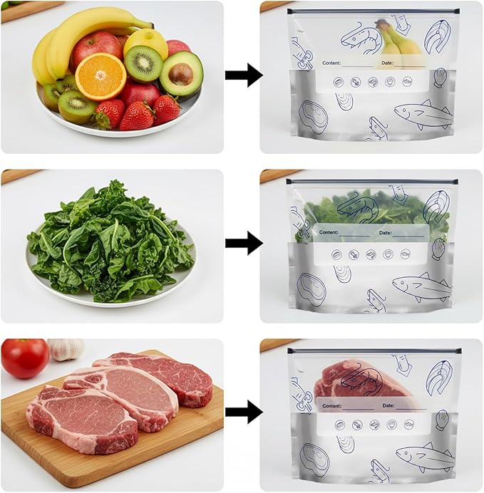 30PCS Reusable Aluminum Foil Sealable Storage Bags, Aluminum Foil Freezer Bag - Image 7
