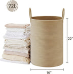 VIPOSCO Large Laundry Hamper, Tall Woven Rope Storage Basket - Image 5