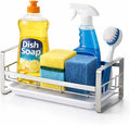 HULISEN Large Sponge Holder, 304 Stainless Steel Kitchen Soap Dispenser Caddy by HULISEN