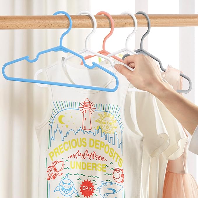 100 Pack Mix Color Kids Hangers 11.6 Inch - Image 5