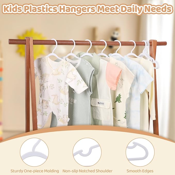 100 Pack White Baby Hangers 11.42 Inch - Image 6