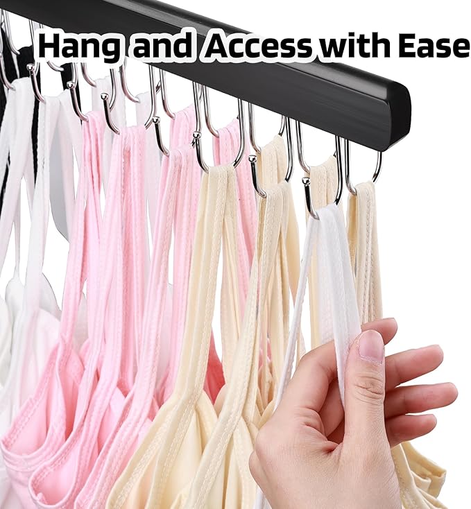 2 Pack Bra Hanger for Closet Organizer, Premium Wooden Tank Top Hangers - Image 5