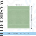 White Classic Luxury Cotton Washcloths 13x13 Inch - Image 4