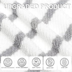 Grey and White Bath Towels - Image 2