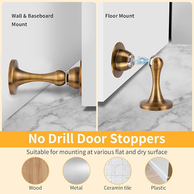 Bak Bo Magnetic Door Stopper, Strong Magnetic Door Holder Keep Door Open - Image 4