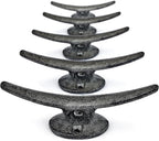 Ambipolar 5 Pack Decorative Cast Iron Heavy Duty Double Hooks, Wall Mounted - Image 3