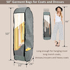 2PCS 50”Garment Bags for Hanging Clothes, Chakera Large Breathable Garment Bag - Image 3