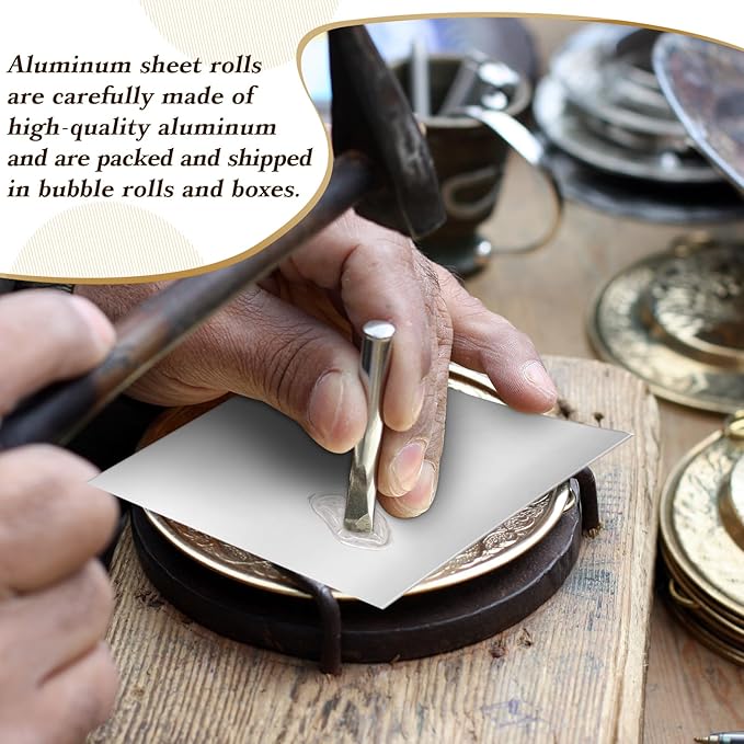 Yaocom 150 Packs Aluminum Metal Crafts DIY Foil 4 Inch x 4 Inch x 0.07 mm Thick - Image 7