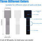 80PCS Hook and Loop Cable Ties, Hook and Loop Cable Straps, Under Desk Cable - Image 3
