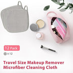 Makeup Remover Cloth, 12 Pack Makeup Remover Pads Microfiber Face Washcloth - Image 7