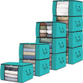 Fab totes Storage Bags, Clothes Blanket Storage Bins Foldable Closet Organizers by Fabtotes