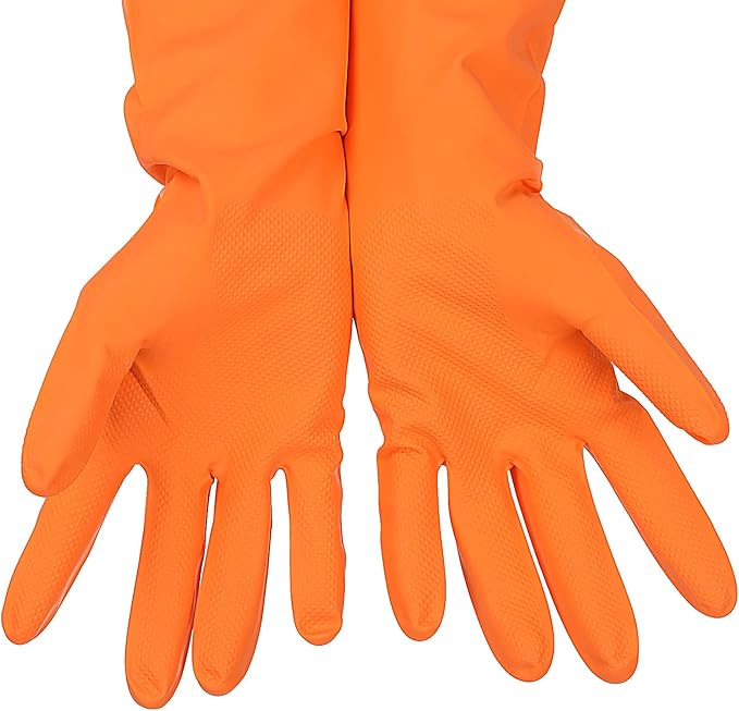 3 Pairs Rubber Cleaning Gloves Latex Free Dishwashing Gloves - Image 2
