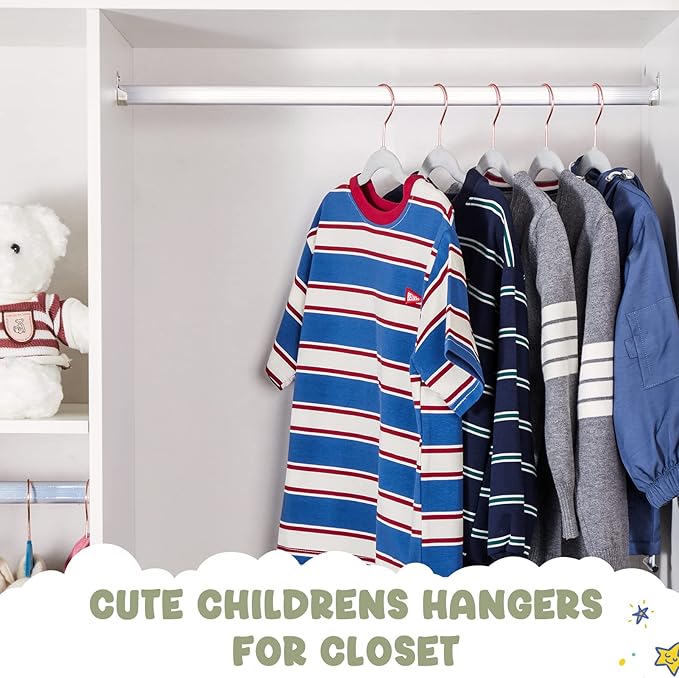 HOUSE DAY Velvet Kids Hangers 60 Pack, Premium Childrens Hangers - Image 5