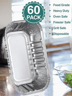 60 Pack 6x3.5x2 Disposable Aluminum Loaf Pans - Image 3