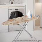 Floral Print Ironing Board Cover, Stretch Scorch Resistant Padding Elastic Edge - Image 2