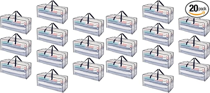 VENO 20 Pack Heavy Duty Moving Bags by Veno