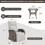 Belord 7 Piece Patio Furniture Set with 4 Swivel Recliner Chairs and 3 Side Tables, Dual-Adjust Wicker Chaise Lounge Chairs for Outdoor Patio Conversation, All-Weather Brown Rattan - Image 2
