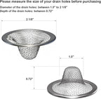 Bathroom Sink Strainer, Little Drain Mesh, RV and Lavatory Sink Drain Strainer - Image 2