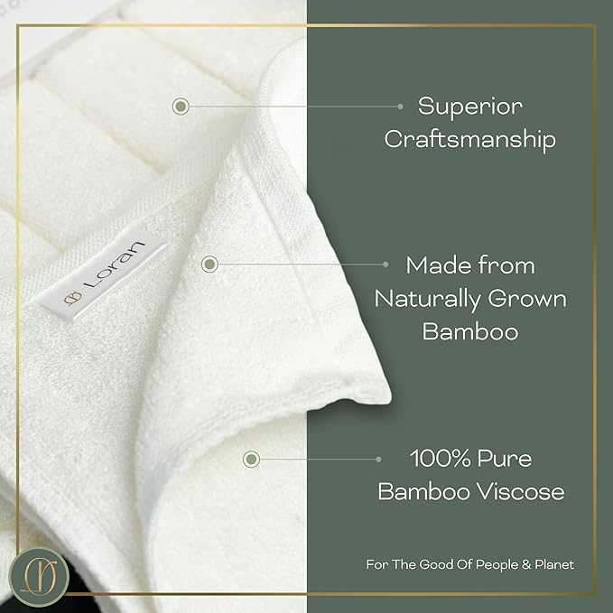 White Washcloths Set of 6 Soft Facial Cloths 10” x 10” 100% Viscose Derived - Image 2