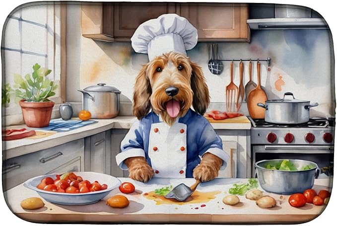 Caroline's Treasures DAC6295DDM Otterhound The Chef Dish Drying Mat Absorbent by CarolinesTreasures