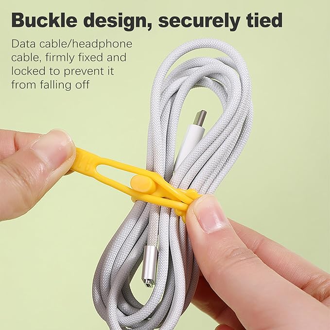 CoguZed 30Pcs Silicone Cable Ties, Reusable Cable Management Organizer - Image 5