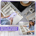 Maitys 12 Pcs Clear Drawer Organizer 9 x 3 x 2 Inches Plastic Rectangle Trays - Image 5