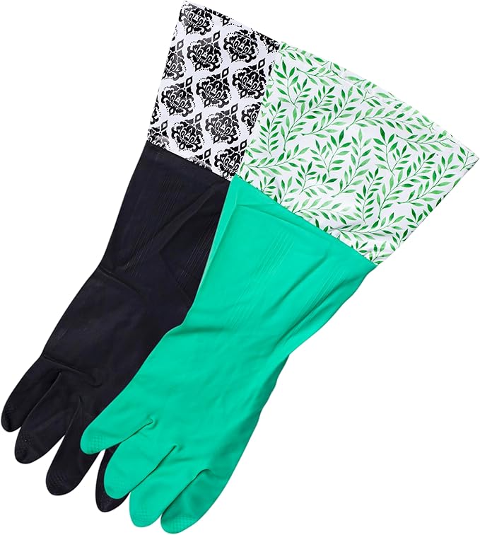 Glam Gloves, Latex Cleaning Gloves, Extra Long Gloves by Evriholder