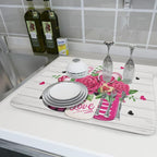 Valentine's Day Rose Flower Dish Drying Mat - Image 6