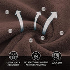 MOONQUEEN Microfiber Facial Cloths Fast Drying Washcloth 12 Pack - Image 7