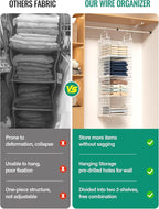 Hanging Closet Organizer, 4 Tier Metal Closet Organizers and Storage - Image 5