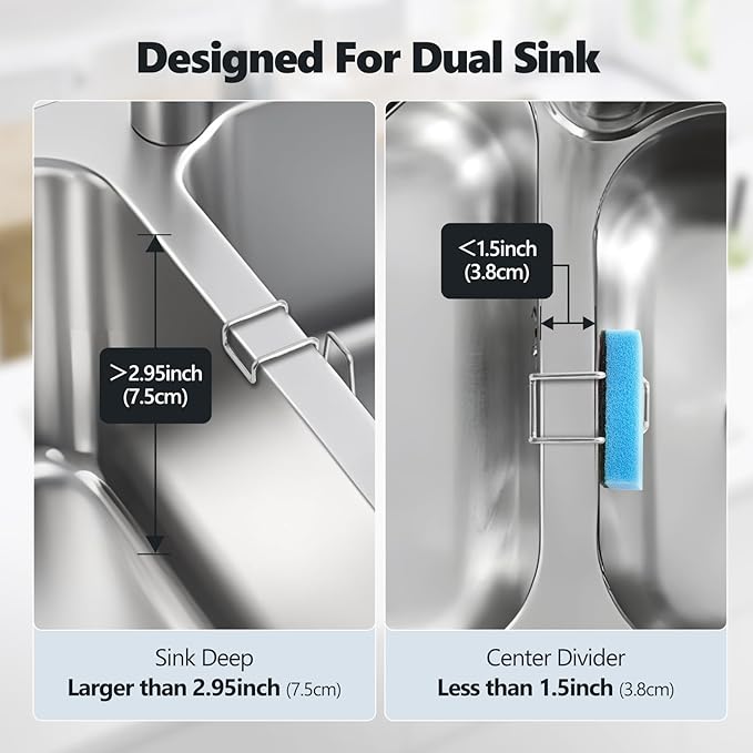 2 Pack Sponge Holder for Kitchen Sink - Image 2
