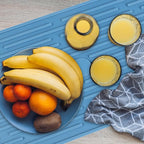 Blue Silicone Dish Drying, Mat Dish Mats - Image 8