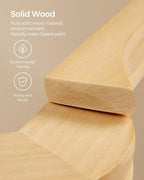 SONGMICS Solid Wood Hangers, Pants Bar, 360° Swivel Hook, Non-Slip - Image 3