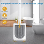 Silicone Toilet Brush and Holder Bendable Efficient Cleaning Wall Mounted - Image 4
