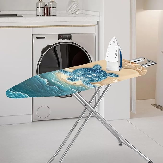 Turtle Iron Board Cover Non Stick Scorch Ironing Board Covers, Art Beach Print - Image 2
