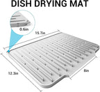 Silicone Dish Drying Mat for Kitchen Counter, Foldable & Heat Resistant Drying - Image 2