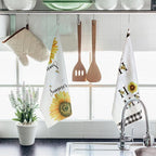 Bencailor 4 Pcs Sunflower Kitchen Towels Spring Summer Gifts Sunflower Floral - Image 6