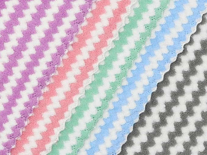 Microfiber Cleaning Cloth Lint Free Cleaning Rags, 10 Pack Fast Drying Dish Rags - Image 5