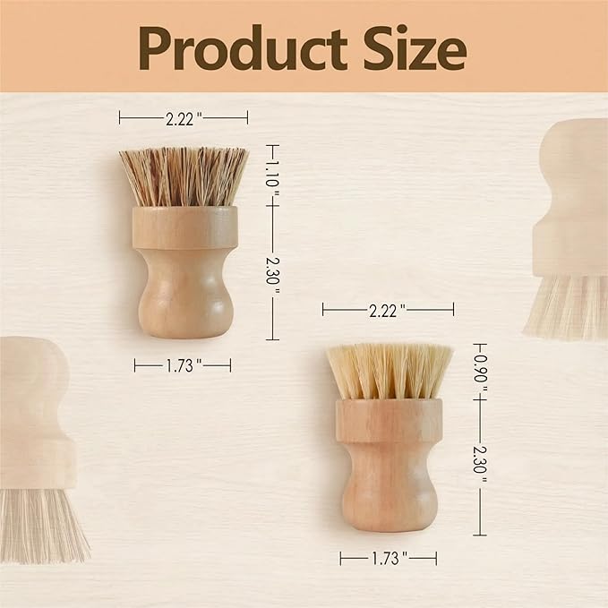 Wooden Dish Scrub Brush - Image 3