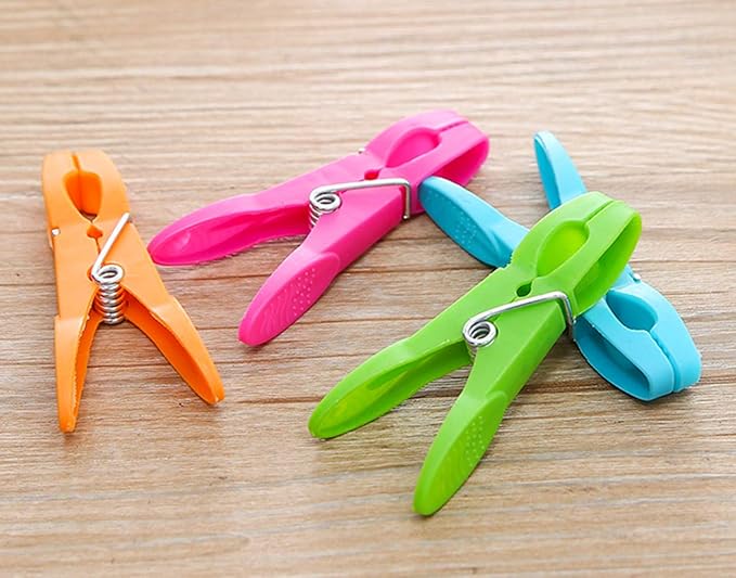 Household Air Drying Clothing Pin Set Colored Spring Clothespins - Image 8