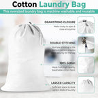 2 Pack - Extra Large Cotton Laundry Bag, Heavy Duty Large Laundry Bags 24 x 36 - Image 5