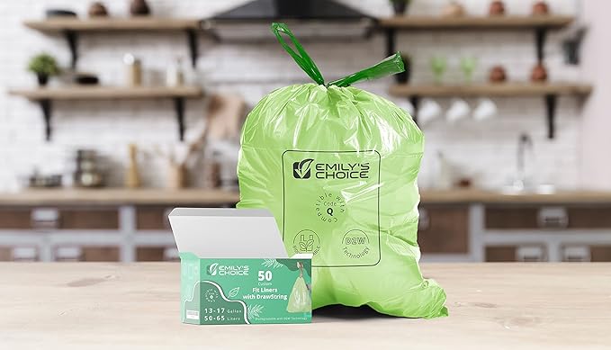 Emily's Choice Biodegradable Trash Bag Code Q, Heavy Duty Tall Trash Bag - Image 2