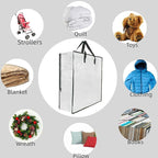 6 Pack Clear Storage Bags with Zipper and Handles, Blanket Bags - Image 7