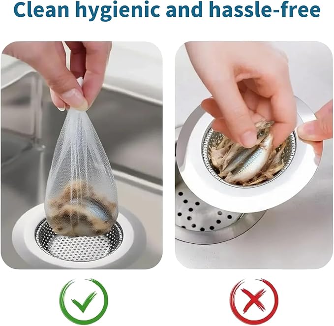 200 PCS Kitchen Disposable Mesh Sink Strainer Bags, Anti-Clogging Drain Filters - Image 6