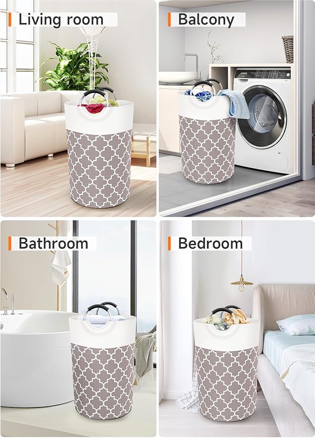 Large Laundry Basket Laundry Hamper Bag Washing Bin Clothes Bag Collapsible Tall - Image 7