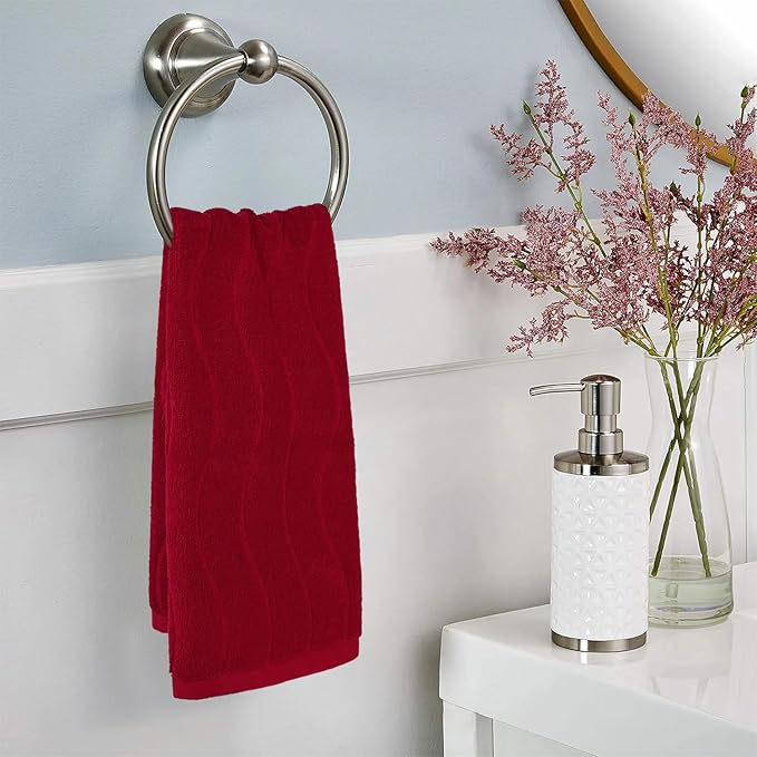 2-Piece Hand Towels for Bathroom in Red, Super Soft Decorative Hand Towel Set - Image 7
