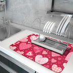 Valentine Day Love Heart Dish Drying Pad 18 x 24 Inch - Image 5
